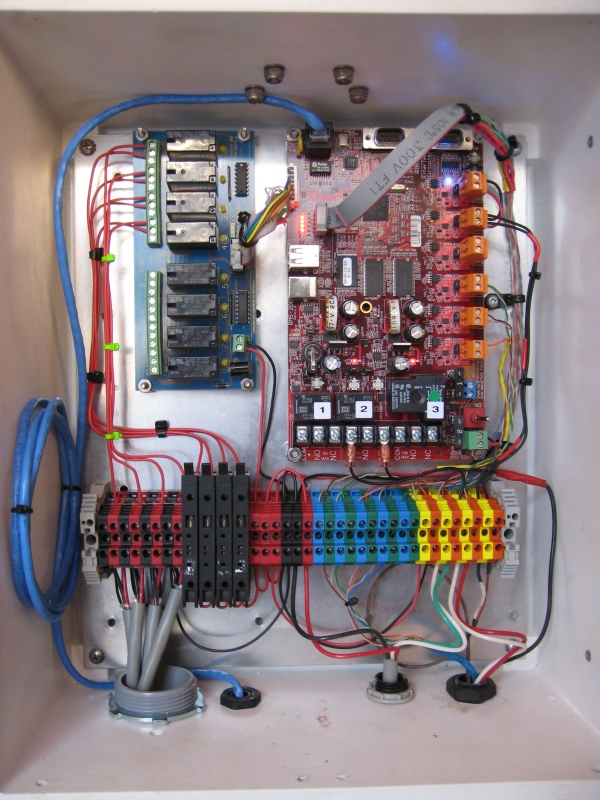 The RMS-200 remote site monitoring board installed. The RMS-200 remote site monitoring board installed.