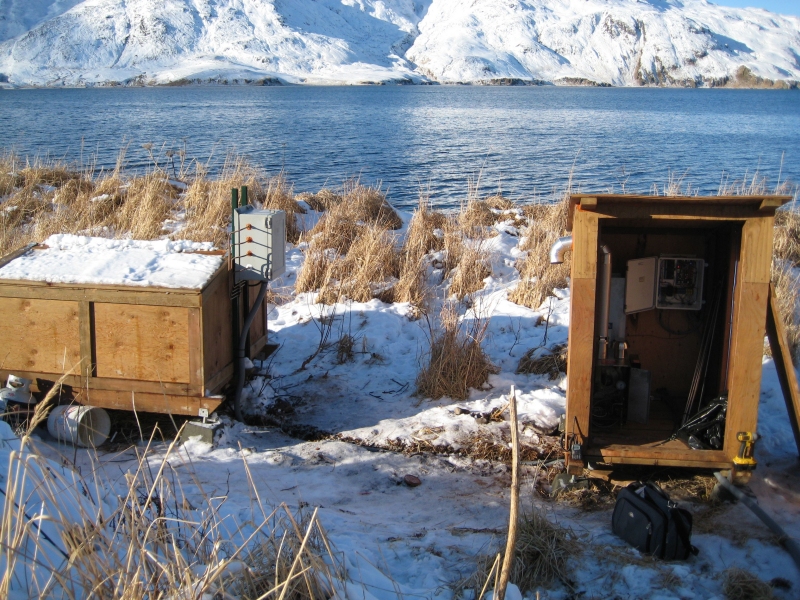 The remote equipment enclosures. The remote equipment enclosures.